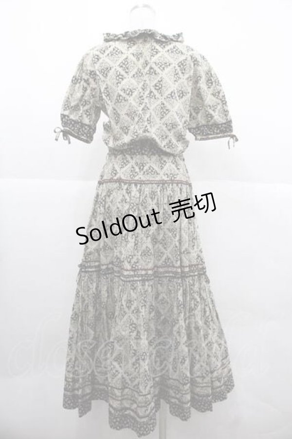 画像2: PINK HOUSE / チロリアン&波テープワンピース  ブラック I-25-12-02-050-LO-OP-SA-ZI (2)