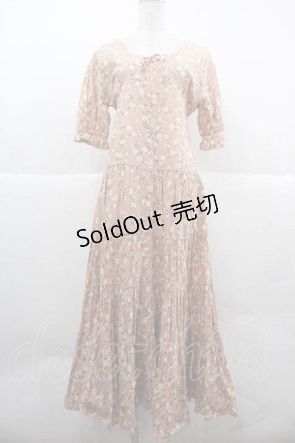 画像1: PINK HOUSE / 花&ネックレスptワンピース  ピンク I-25-12-02-051-LO-OP-SA-ZI (1)