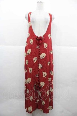 画像: PINK HOUSE / 帽子柄ジャンパースカート  レッド I-25-12-02-054-LO-OP-SA-ZI