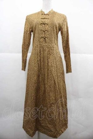 画像: WONDERFUL WORLD / レオパードチャイナワンピース  ベージュ I-25-12-02-056-LO-OP-SA-ZI