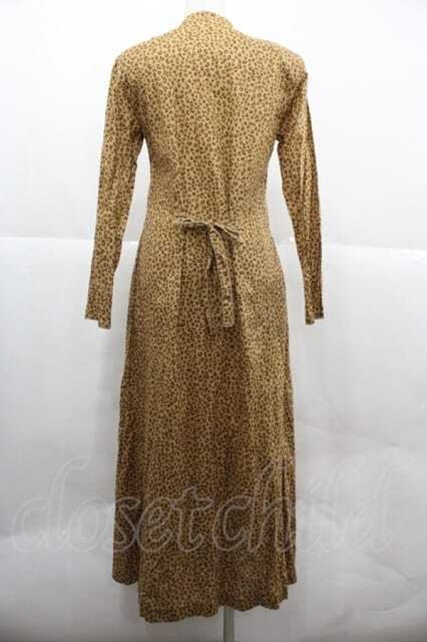 画像2: WONDERFUL WORLD / レオパードチャイナワンピース  ベージュ I-25-12-02-056-LO-OP-SA-ZI (2)