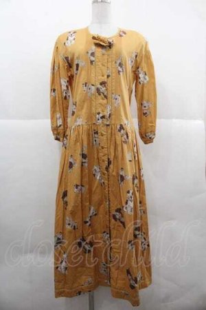 画像: PINK HOUSE / 犬柄ワンピース  マスタード I-25-12-02-057-LO-OP-SA-ZI