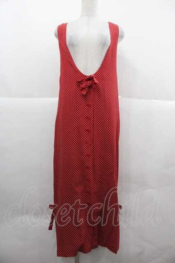 画像1: KETTY / 水玉柄ジャンパースカート  レッド I-25-12-02-058-EL-OP-SA-ZI (1)