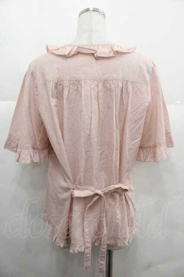 画像2: PINK HOUSE / スイーツスプリングバニー刺繍ブラウス  ピンク I-25-12-02-007-LO-BL-SA-ZT198 (2)