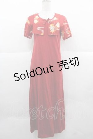 画像: WONDERFUL WORLD / ちりめん金魚襟カットワンピース  レッド I-25-12-02-061-LO-OP-SA-ZI