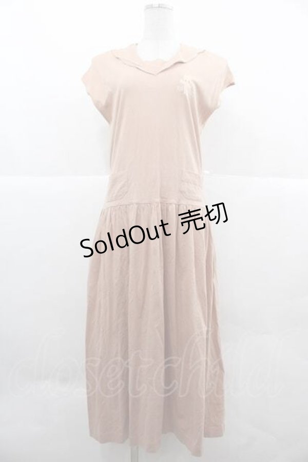 画像1: PINK HOUSE / セーラーカットソーワンピース  ピンク I-25-12-02-062-LO-OP-SA-ZI (1)