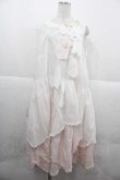 画像1: PINK HOUSE / 桜ひらり舞い散るフリルワンピース  白Ｘピンク I-25-12-02-067-LO-OP-SA-ZI (1)