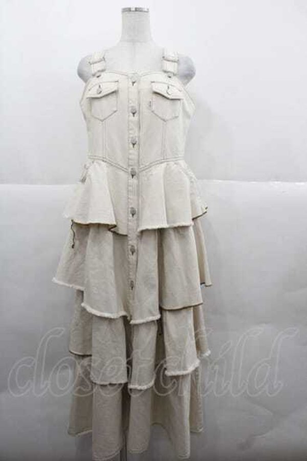 画像1: PINK HOUSE / kotohayokozawa×PINK HOUSE DENIM JUMPER SKIRT  キナリ I-25-12-02-068-LO-OP-SA-ZI (1)