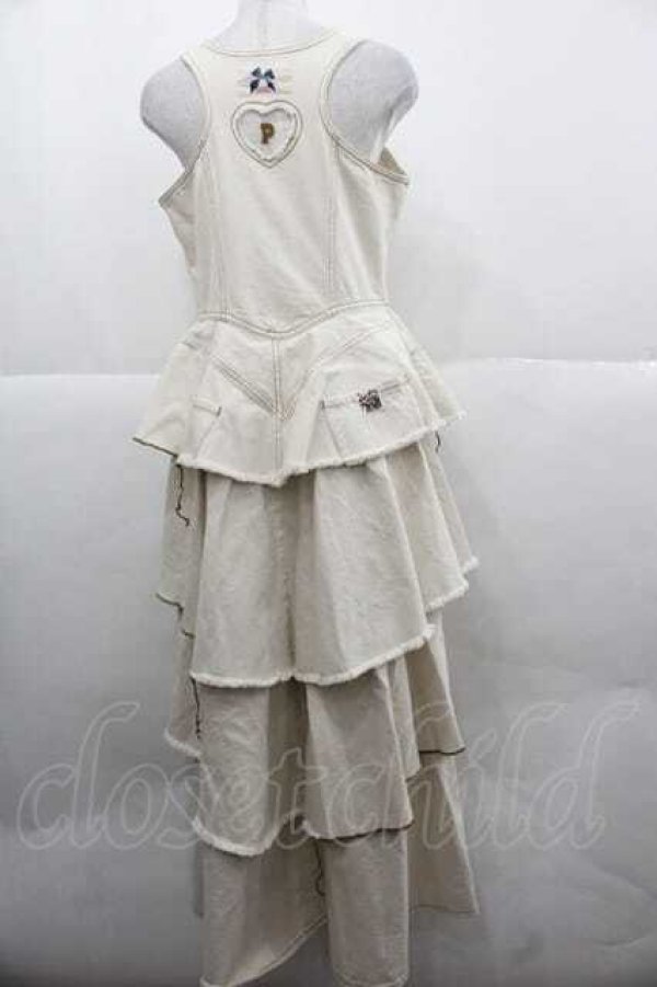 画像2: PINK HOUSE / kotohayokozawa×PINK HOUSE DENIM JUMPER SKIRT  キナリ I-25-12-02-068-LO-OP-SA-ZI (2)