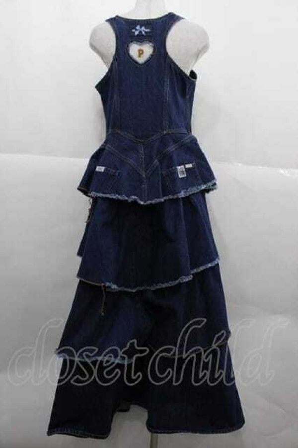 画像2: PINK HOUSE / kotohayokozawa×PINK HOUSE DENIM JUMPER SKIRT  青デニム I-25-12-02-069-LO-OP-SA-ZI (2)