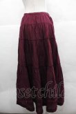 画像2: PINK HOUSE / 裾ピンタック&ミニリボンスカート  ボルドー I-25-12-02-074-LO-SK-SA-ZI (2)