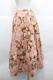 画像2: PINK HOUSE / フラワーブーケ柄前開きスカート  ピンク I-25-12-02-075-LO-SK-SA-ZI (2)