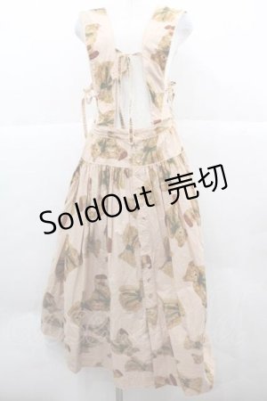 画像: WONDERFUL WORLD / テディベア柄サススカート  ベージュ I-25-12-02-077-LO-SK-SA-ZI