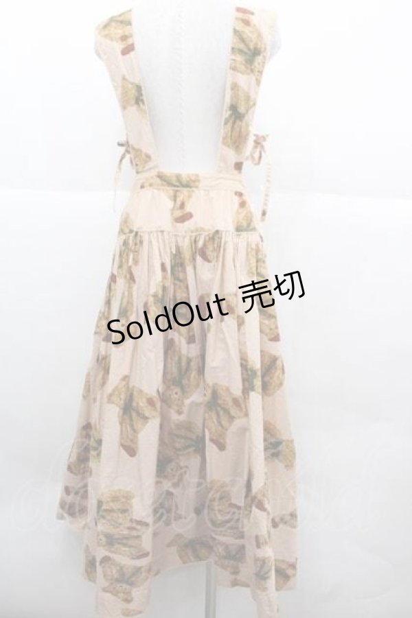 画像2: WONDERFUL WORLD / テディベア柄サススカート  ベージュ I-25-12-02-077-LO-SK-SA-ZI (2)