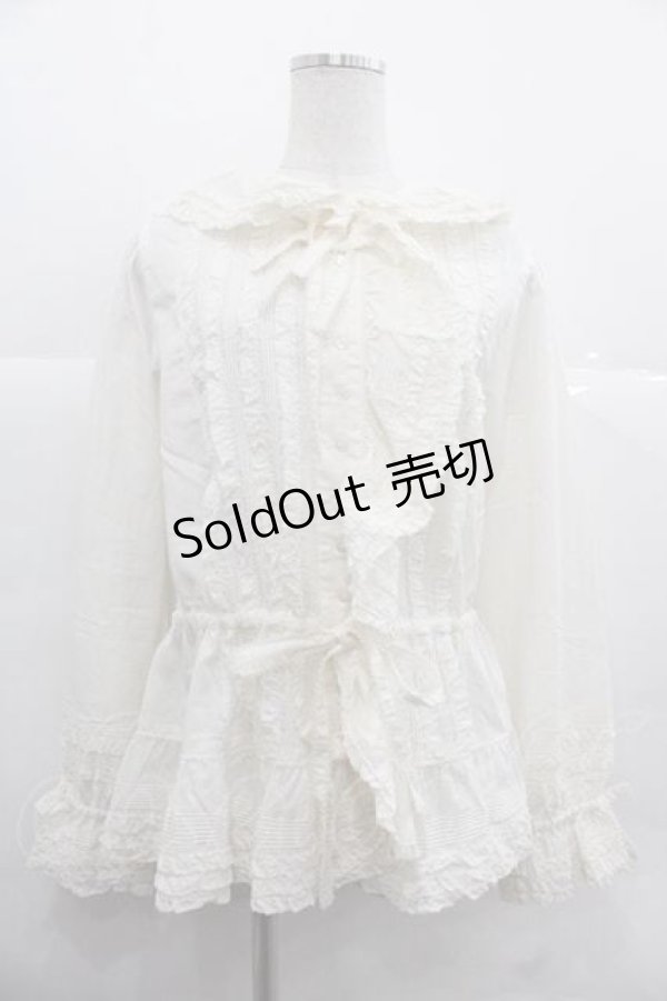 画像1: PINK HOUSE / フード付きローンオーバーブラウス  生成り I-25-12-02-010-LO-BL-SA-ZI (1)