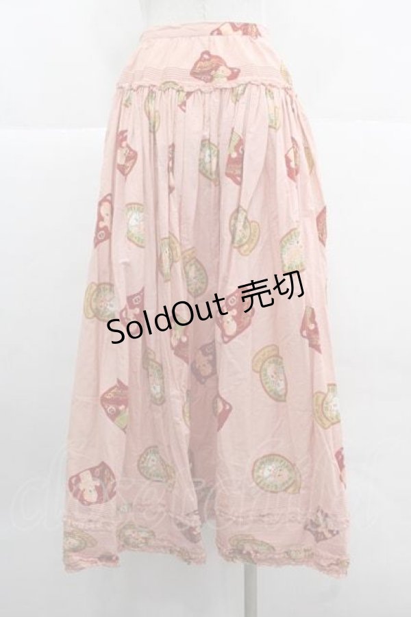 画像2: PINK HOUSE / キューピーワッペン柄スカート  ピンク I-25-12-02-086-LO-SK-SA-ZI (2)
