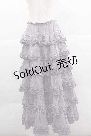 画像: PINK HOUSE / ピコフリル段スカート  ラベンダー I-25-12-02-089-LO-SK-SA-ZI