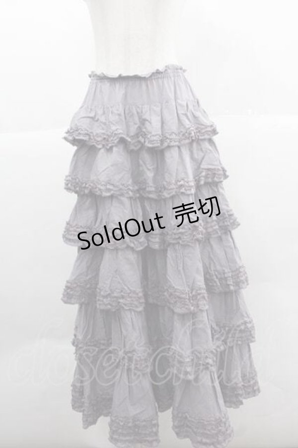 画像1: PINK HOUSE / ピコフリル段スカート  ラベンダー I-25-12-02-089-LO-SK-SA-ZI (1)