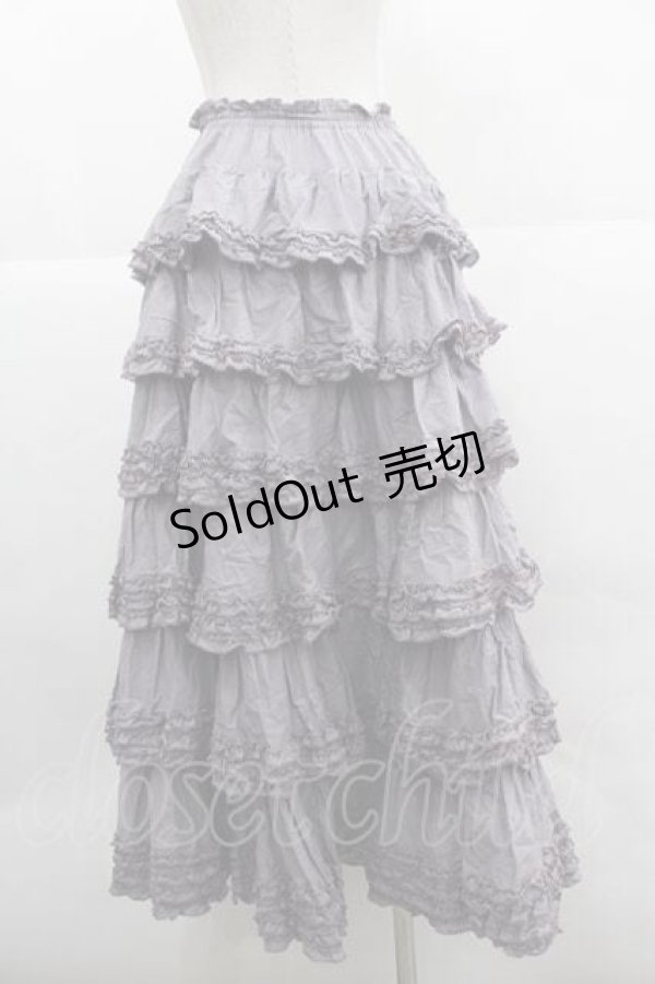 画像2: PINK HOUSE / ピコフリル段スカート  ラベンダー I-25-12-02-089-LO-SK-SA-ZI (2)