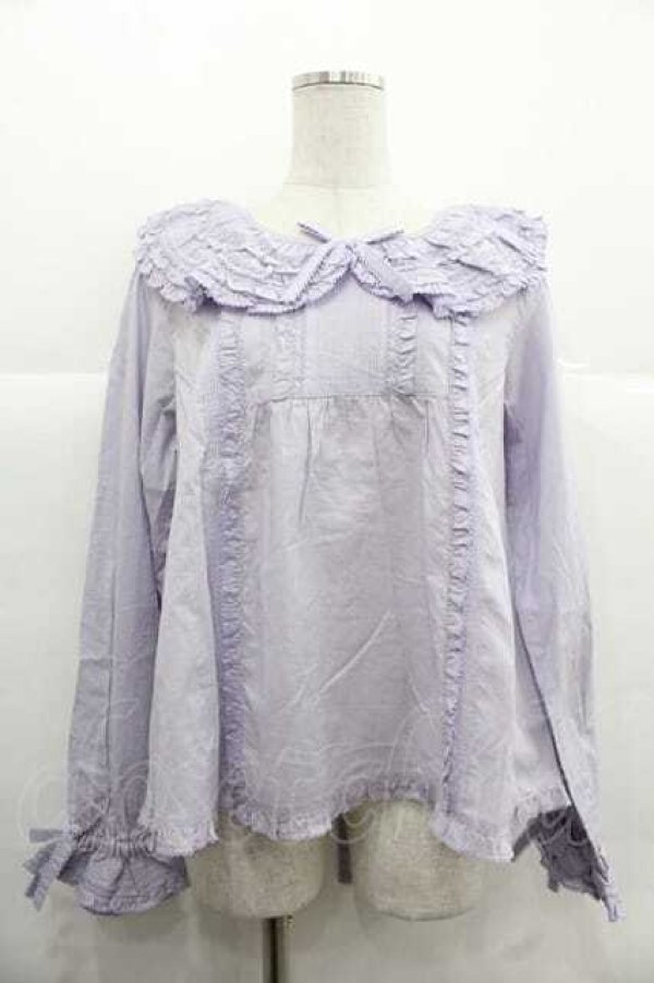 PINK HOUSE / ローンブラウス ラベンダー I-25-12-02-011-LO-BL-SA-ZI