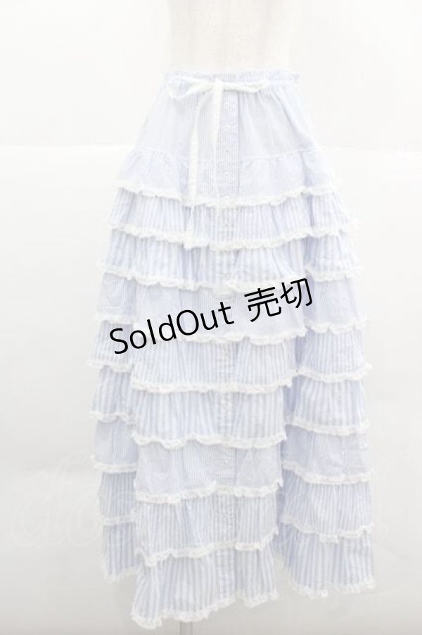 画像1: PINK HOUSE / フリル使いスカート  ミズイロ I-25-12-02-094-LO-SK-SA-ZI (1)