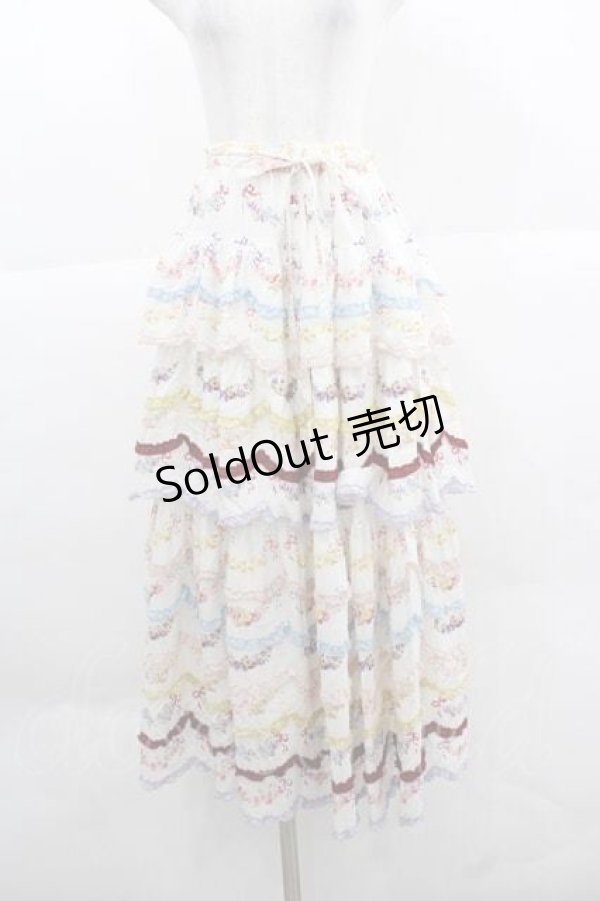画像1: PINK HOUSE / le langage des fleurs ptスカート  シロ I-25-12-02-098-LO-SK-SA-ZI (1)