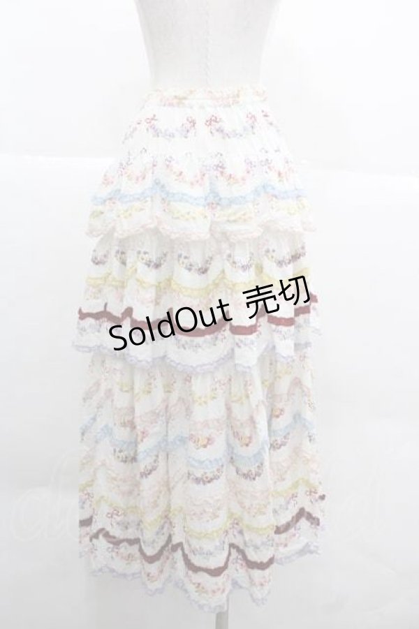 画像2: PINK HOUSE / le langage des fleurs ptスカート  シロ I-25-12-02-098-LO-SK-SA-ZI (2)