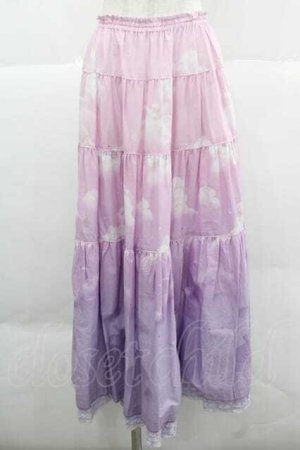 画像: PINK HOUSE / 空プリントスカート  ラベンダー I-25-12-02-099-LO-SK-SA-ZI