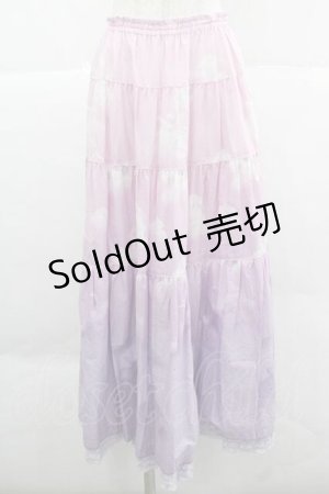 画像: PINK HOUSE / 空プリントスカート  ラベンダー I-25-12-02-099-LO-SK-SA-ZI