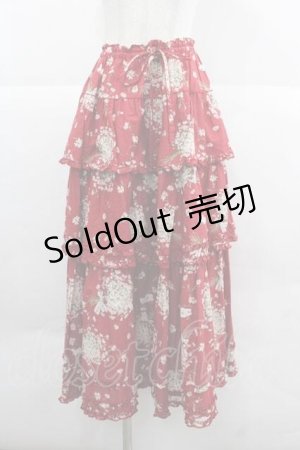 画像: PINK HOUSE / スマイリーマーガレットスカート  赤 I-25-12-02-102-LO-SK-SA-ZI