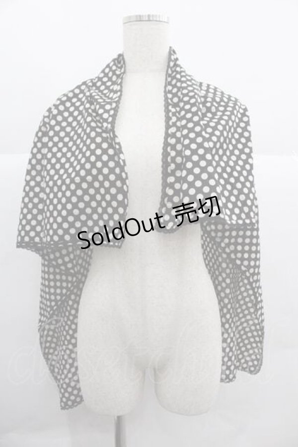 画像1: PINK HOUSE / 水玉大判スカーフ  ブラック I-25-12-02-107-LO-ZA-SA-ZI (1)