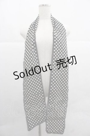 画像: PINK HOUSE / 水玉ストール  ブラック I-25-12-02-108-LO-ZA-SA-ZI