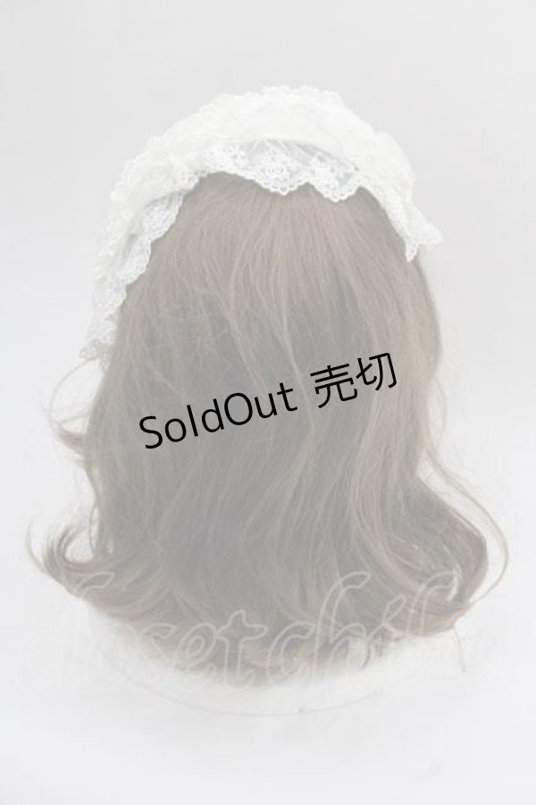 画像3: metamorphose / リボンパールレースヘッドドレス  白 I-25-12-02-113-ME-AC-SA-ZI (3)