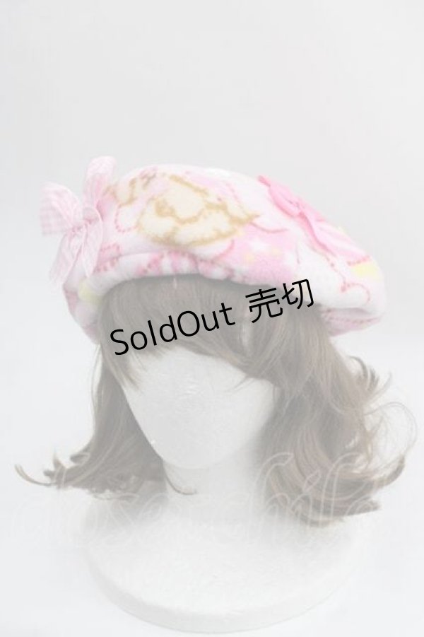 画像1: Nile Perch / リボンくまベレー  ピンク I-25-12-02-114-LO-AC-SA-ZI (1)