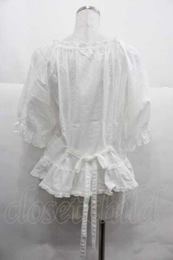画像2: PINK HOUSE / le langage des fleurs 刺繍入りブラウス  白 I-25-12-02-013-LO-BL-SA-ZT198 (2)