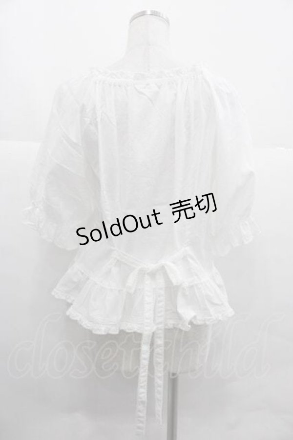 画像2: PINK HOUSE / le langage des fleurs 刺繍入りブラウス  白 I-25-12-02-013-LO-BL-SA-ZT198 (2)