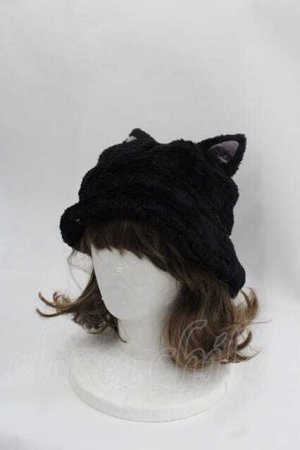 画像: MILK / CATイヤーバケットハット  黒 I-25-12-02-116-ML-AC-SA-ZI