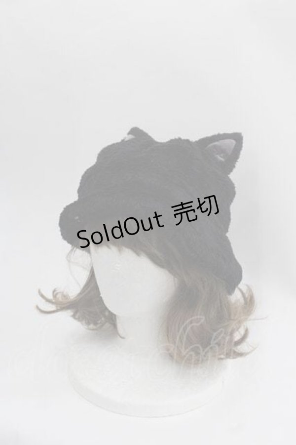 画像1: MILK / CATイヤーバケットハット  黒 I-25-12-02-116-ML-AC-SA-ZI (1)