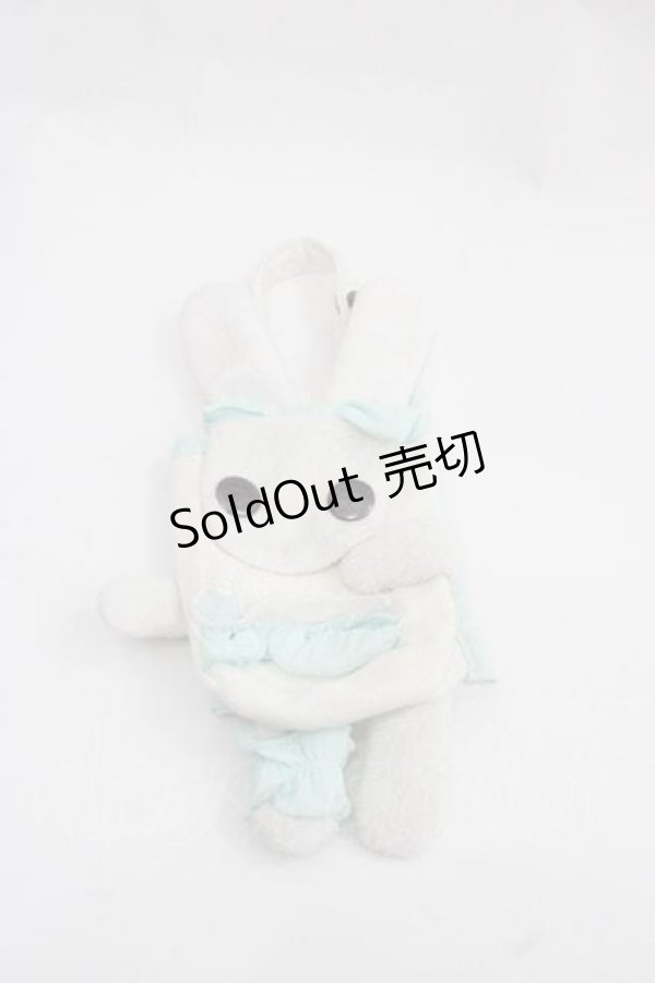 画像1: HN+nois / うさぎミニポーチ  白Ｘミント I-25-12-02-117-HN-ZA-SA-ZI (1)