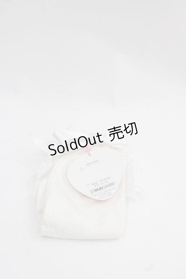 画像2: BABY,THE STARS SHINE BRIGHT / Creamy Berry クルー丈ソックス  白Ｘ白 I-25-12-02-121-BA-ZA-SA-ZI (2)