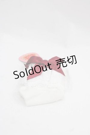 画像: BABY,THE STARS SHINE BRIGHT / Creamy Berry クルー丈ソックス  白Ｘ赤 I-25-12-02-122-BA-ZA-SA-ZI