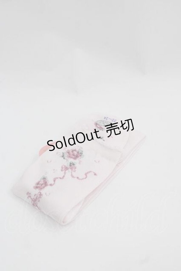 画像1: BABY,THE STARS SHINE BRIGHT / Juno’s Bouquet 乙女の誓い 柄オーバーニーソックス  ピンク I-25-12-02-124-BA-ZA-SA-ZI (1)