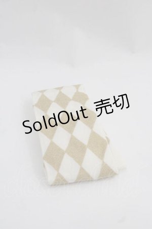 画像: BABY,THE STARS SHINE BRIGHT / BABYダイヤ柄ラメオーバーニーソックス  生成りXゴールド I-25-12-02-125-BA-AC-SA-ZI