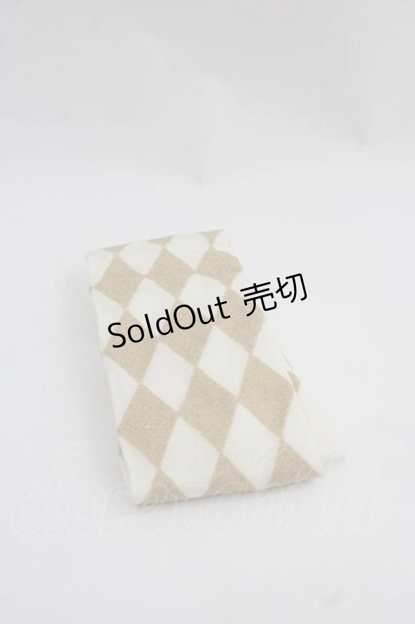 画像1: BABY,THE STARS SHINE BRIGHT / BABYダイヤ柄ラメオーバーニーソックス  生成りXゴールド I-25-12-02-125-BA-AC-SA-ZI (1)