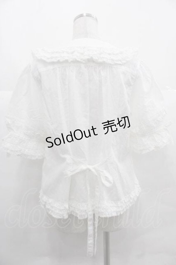 画像2: PINK HOUSE / フリル襟付きローンブラウス  白 I-25-12-02-016-LO-BL-SA-ZI (2)