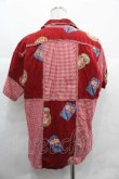 画像2: PINK HOUSE / キューピー柄パッチワークシャツ  レッド I-25-12-02-017-LO-BL-SA-ZI (2)