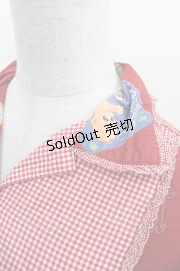 画像3: PINK HOUSE / キューピー柄パッチワークシャツ  レッド I-25-12-02-017-LO-BL-SA-ZI (3)