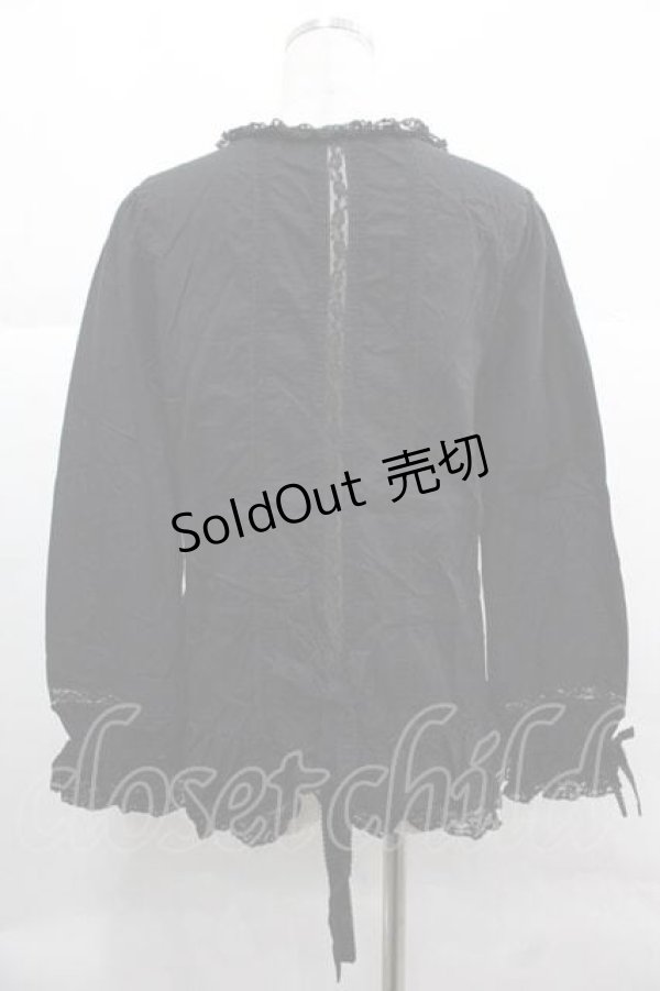 画像2: PINK HOUSE / レースフリルブラウス  ブラック I-25-12-02-026-LO-BL-SA-ZI (2)