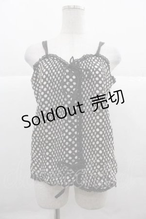 画像: PINK HOUSE / ドットキャミ  ブラック I-25-12-02-029-LO-TO-SA-ZI