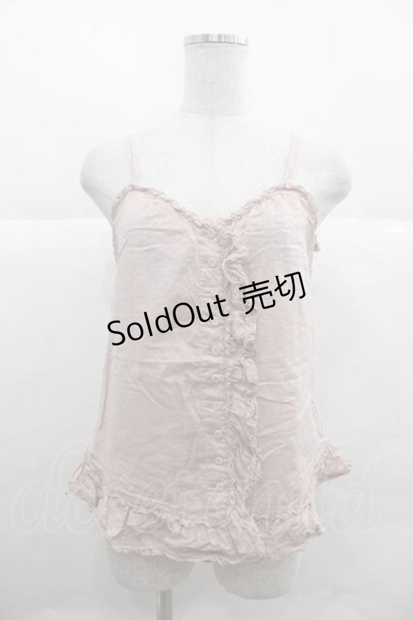 画像1: PINK HOUSE / フリルピンタックキャミブラウス  ピンク I-25-12-02-030-LO-BL-SA-ZI (1)